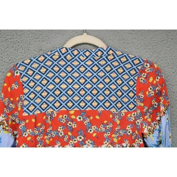 Fig & Flower Long Sleeve Button-Up Floral Blouse-P/S-Cottagecore-Mixed Prints - Picture 11 of 11